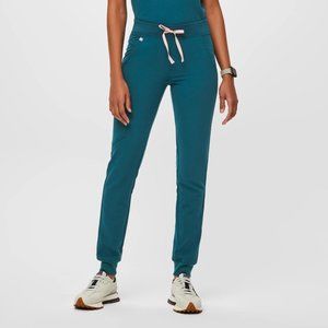 Figs Zamora Jogger scrub pants size small Caribbean blue